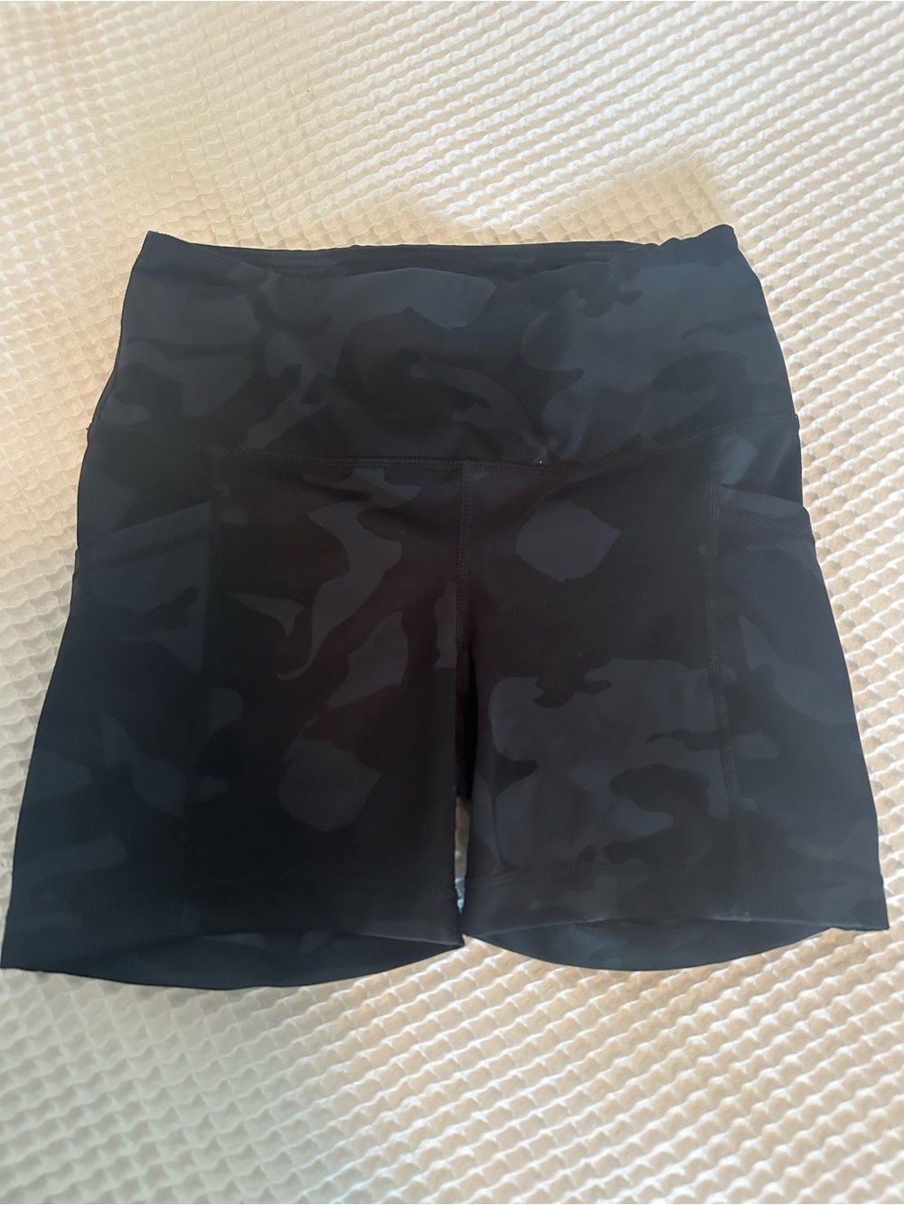 Yogalicious Black Camo Women's Workout Shorts